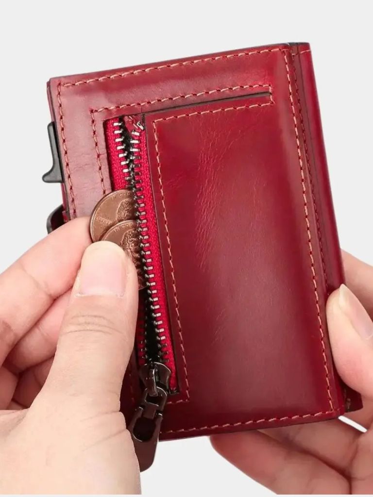 Leather Magnet Wallet Anti-Scam - Casa  Laro CASA LARO