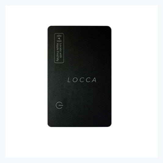 Locca Smart Tracking Card - black card, works with Apple Find My