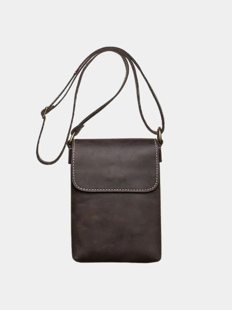 Men's Mini Leather Shoulder Bag - Casa  Laro CASA LARO