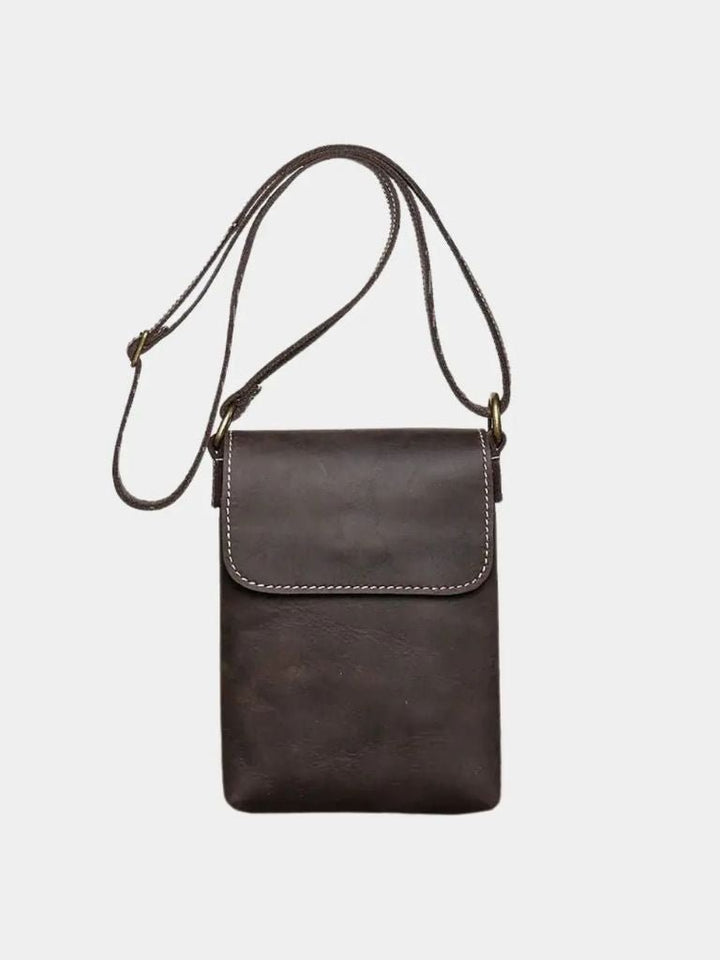 Men's Mini Leather Shoulder Bag - Casa  Laro CASA LARO