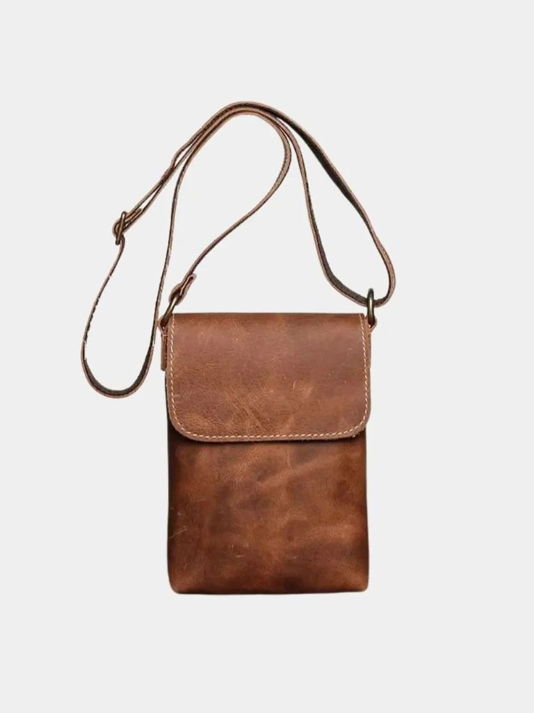Men's Mini Leather Shoulder Bag - Casa  Laro CASA LARO
