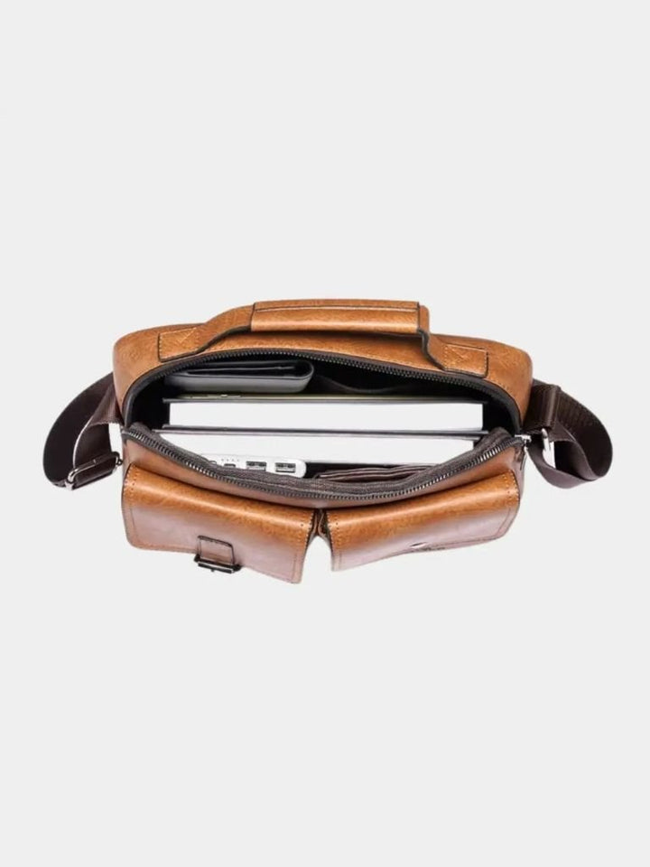 Retro Leather Square Shoulder Bag - Casa  Laro CASA LARO