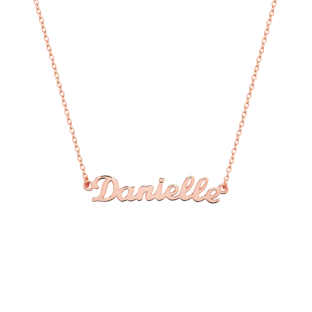 Custom Sterling Silver Name Necklace – Personalized Gift with Box Chain in Silver, Gold or Rose Gold hot