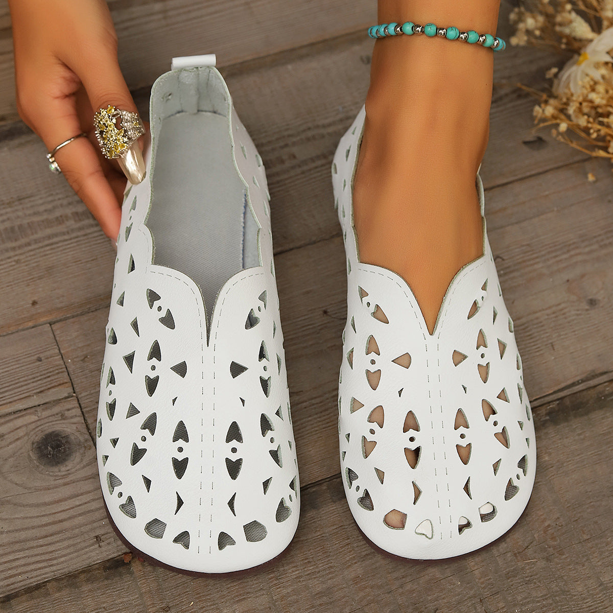 Sage Leather Comfort - Flats