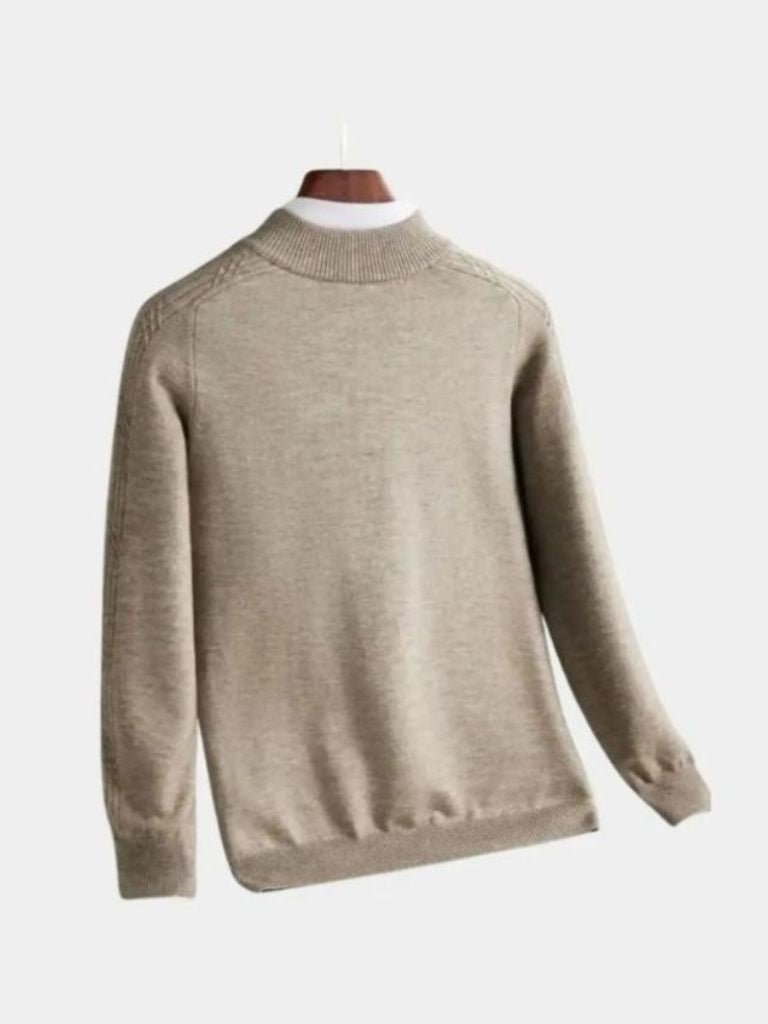 Stripe Quarter Zip Wool Sweater - Casa  Laro CASA LARO
