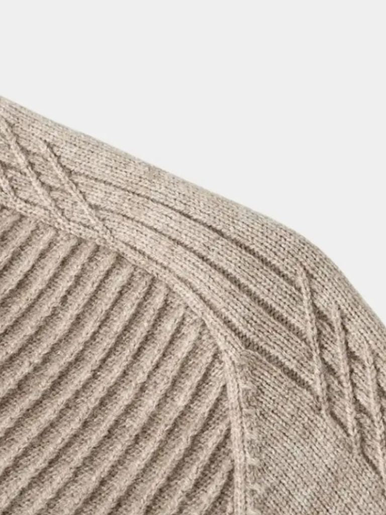 Stripe Quarter Zip Wool Sweater - Casa  Laro CASA LARO
