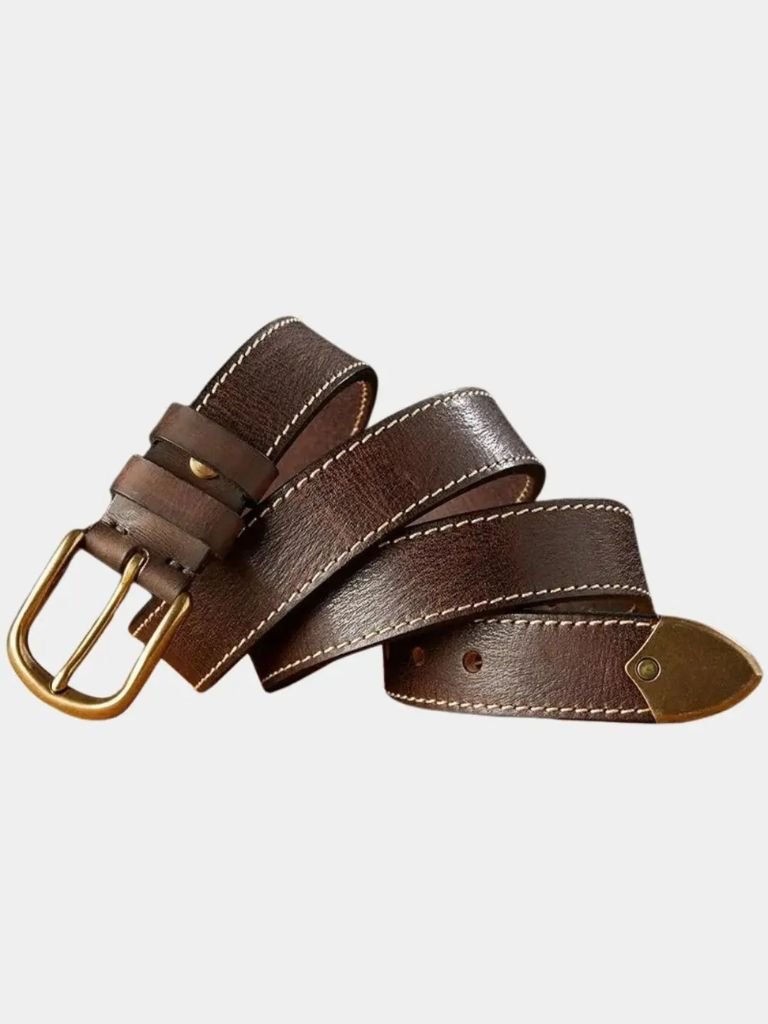 Vintage Leather Thickened Belt - Casa  Laro CASA LARO