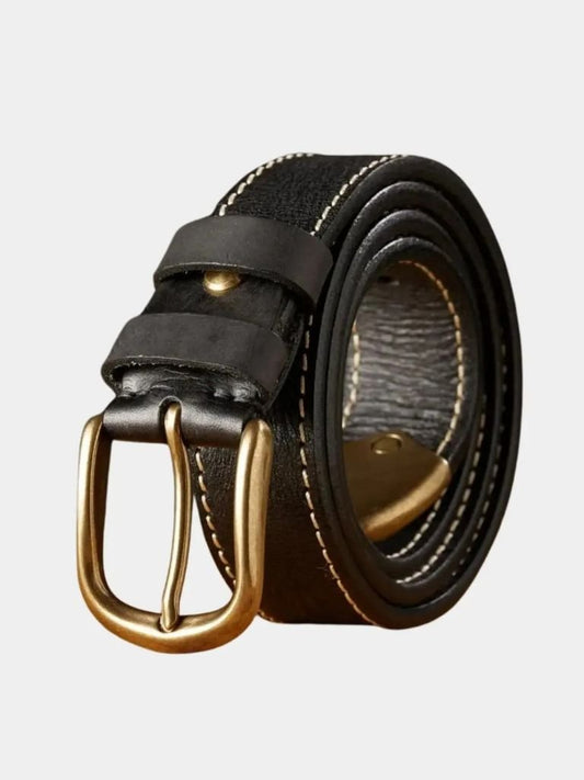 Vintage Leather Thickened Belt - Casa  Laro CASA LARO