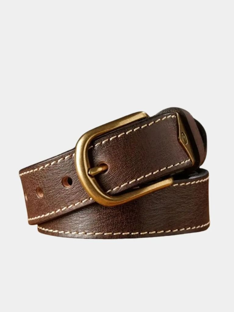 Vintage Leather Thickened Belt - Casa  Laro CASA LARO