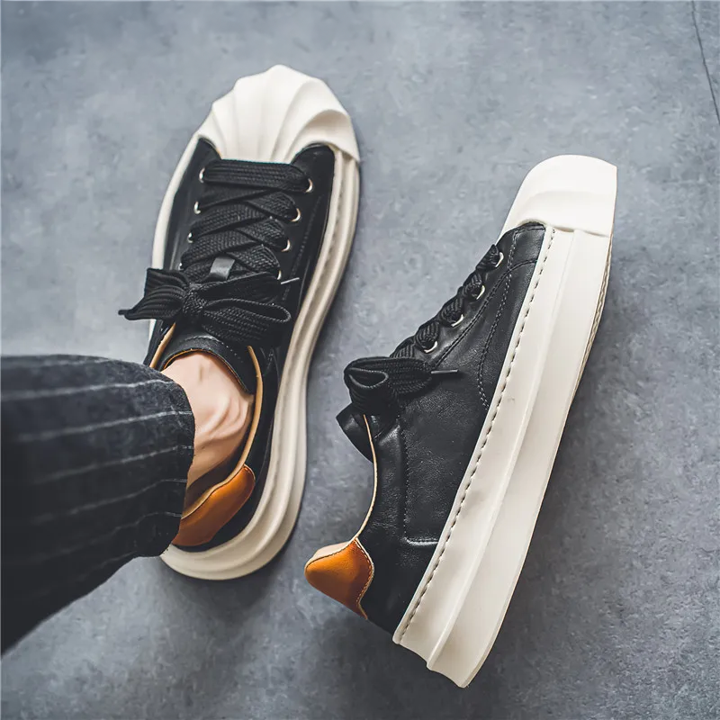 Leather Wave Sole - Sneakers