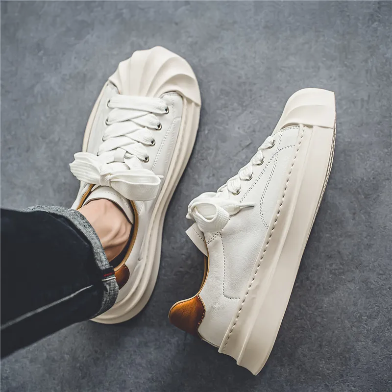 Leather Wave Sole - Sneakers
