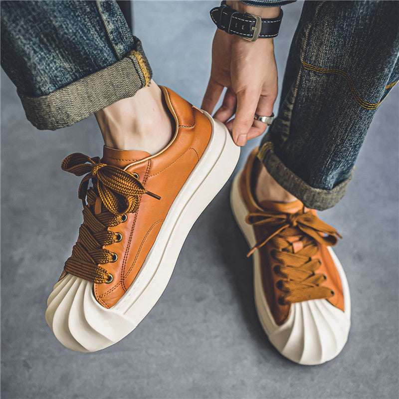 Leather Wave Sole - Sneakers