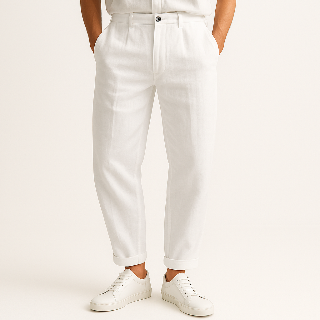 Riviera Linen Straight-Cut - Pants