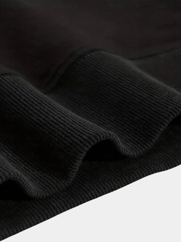 Zip Black Lapel Sports Sweatshirt - Casa  Laro CASA LARO
