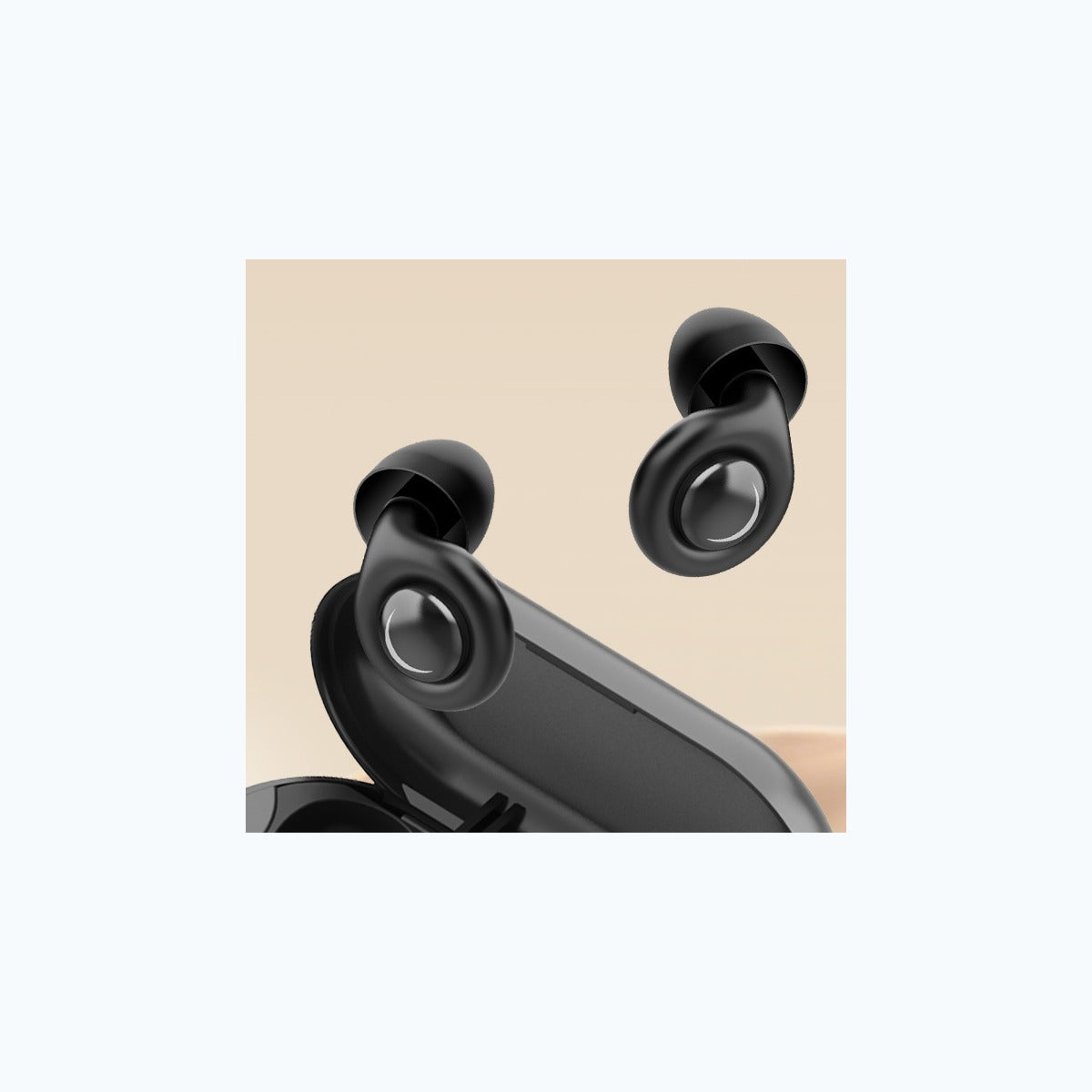 RideQuiet earplugs in storage case