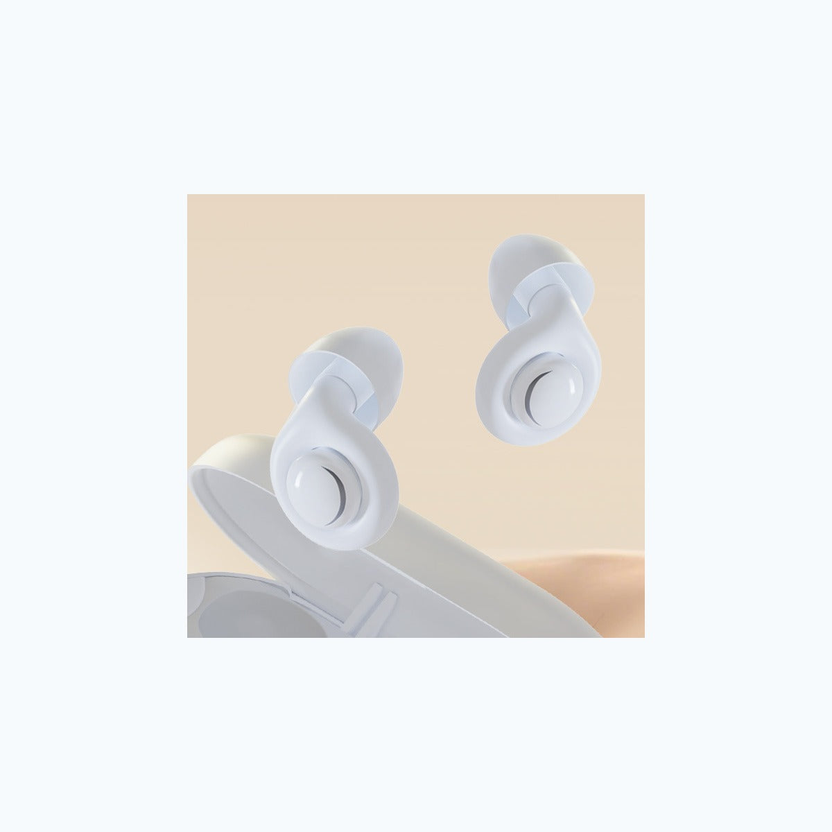 White RideQuiet earplug set and case