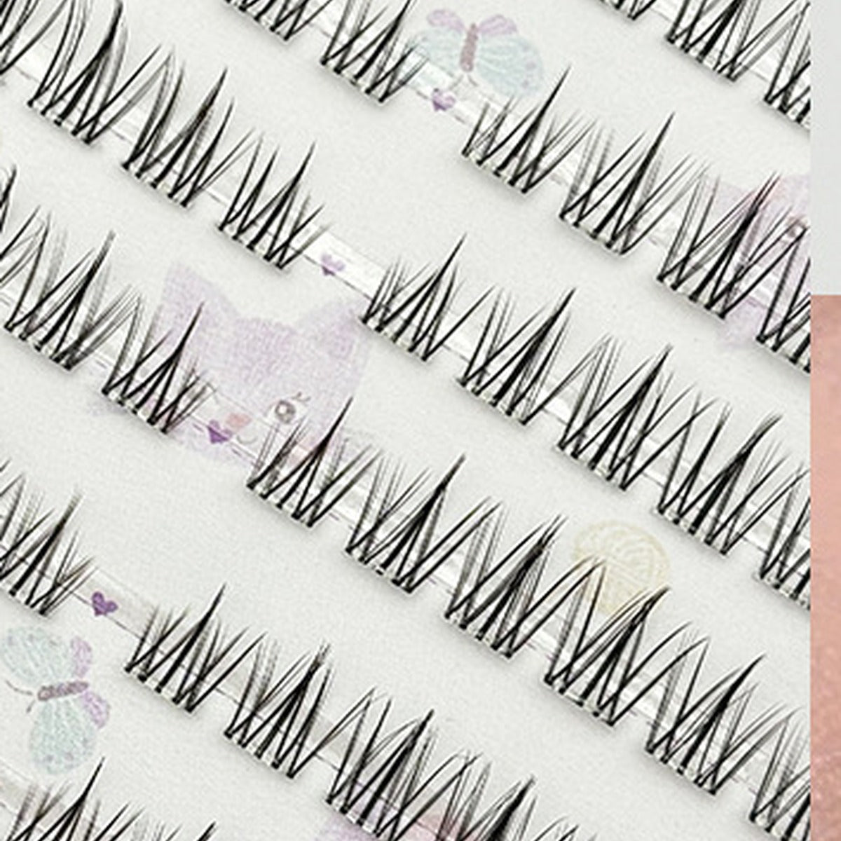 Silkara lash clusters close view