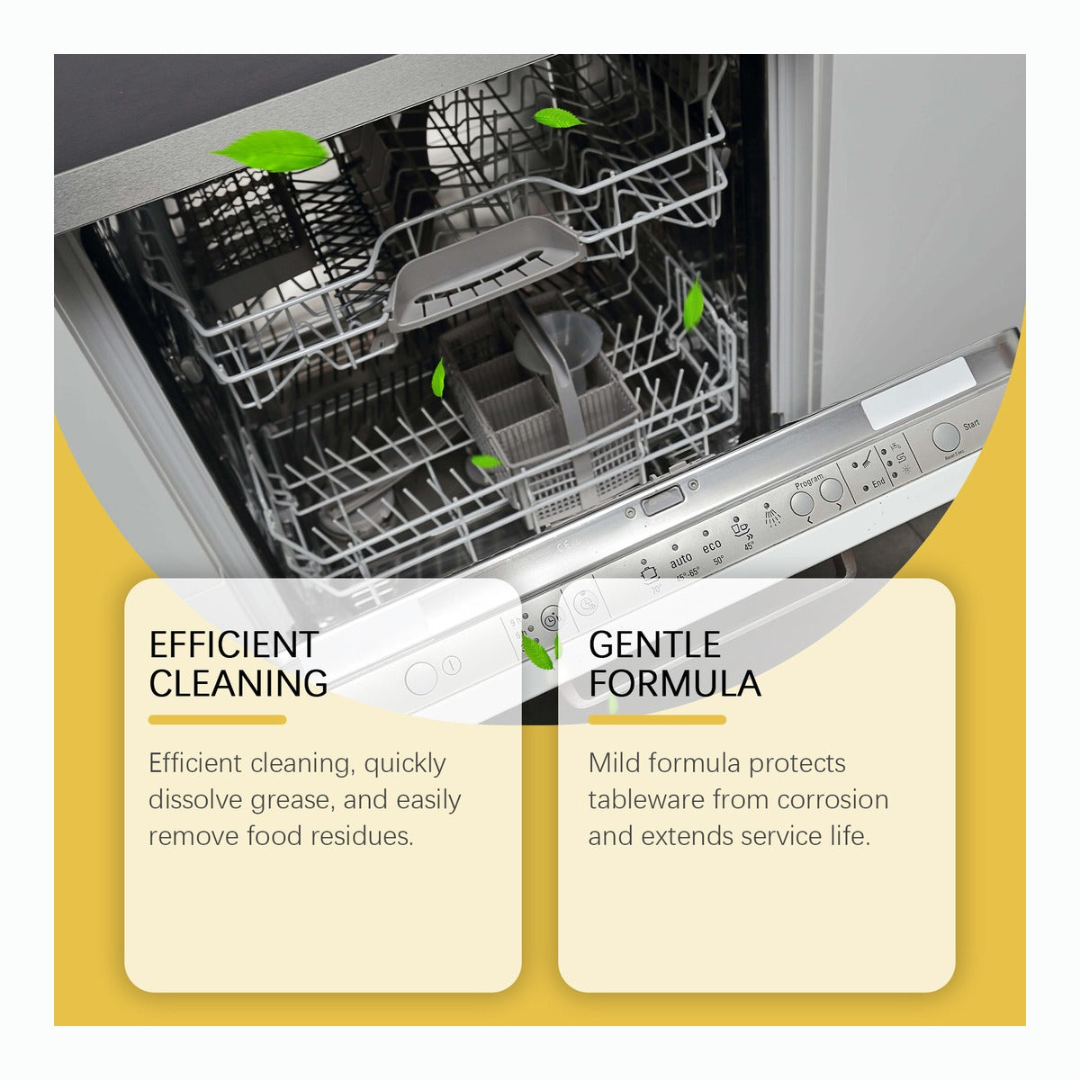 Dishwasher cleaning routine with Purella sheets