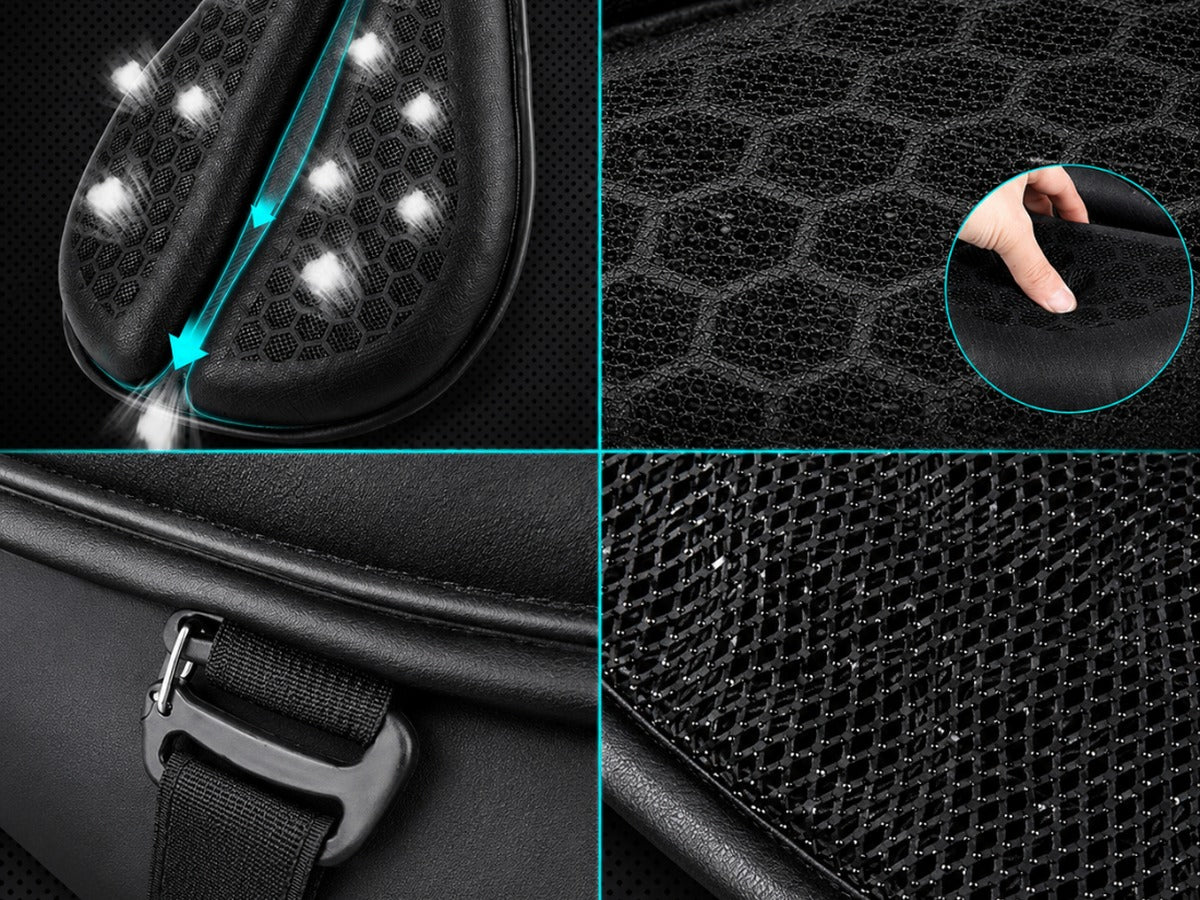 Close details of Sadrox honeycomb texture, straps and airflow channels