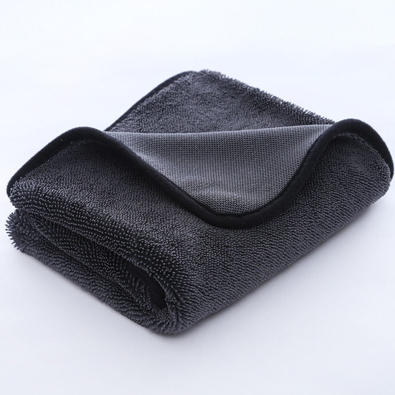 Velcura microfiber cloth showing loop texture and smooth reverse side